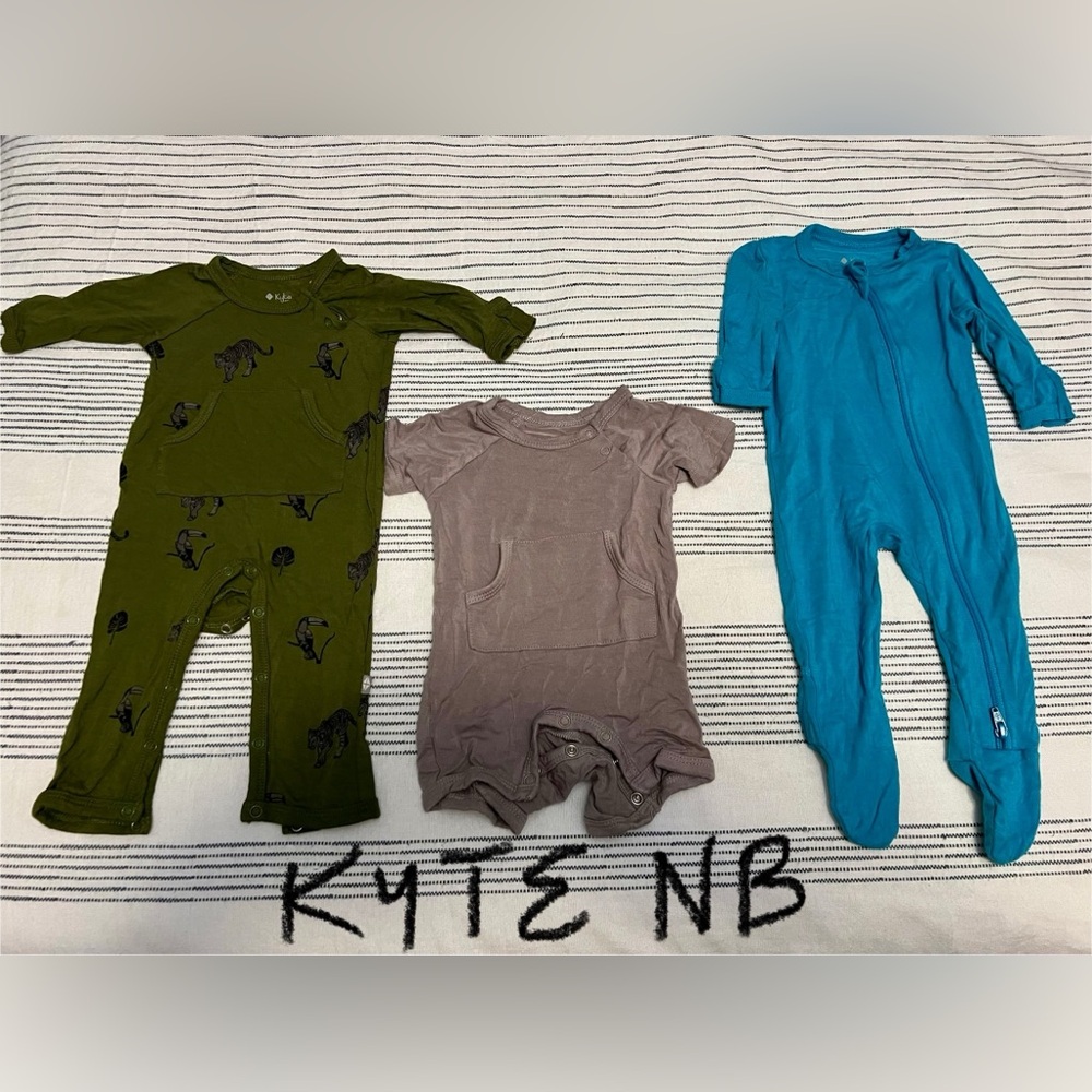 GUC Bundle of (3) Kyte Baby Rompers, Newborn